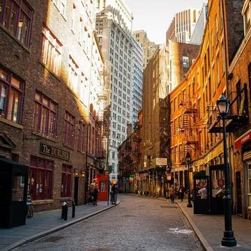 Empty stone street Stock Photos