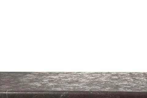 Empty stone surface against white background. Mockup for design Stock Photos