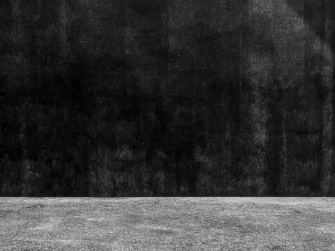 Empty stone table with dark concrete wall background for product display, m.. Stock Photos