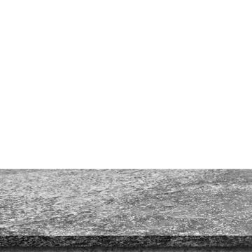 Empty stone table top on isolated white, Template mock up for display of prod Stock Photos