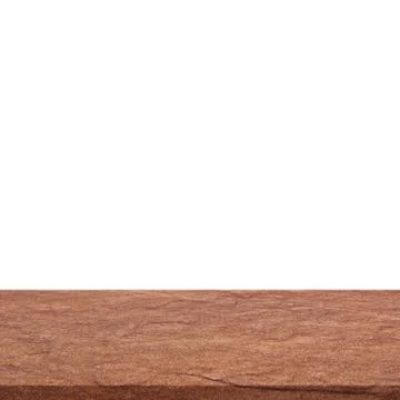 Empty stone table top on isolated white, Template mock up for display of prod Stock Photos