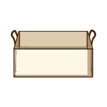 Empty storage box for household organization Illustrazione stock