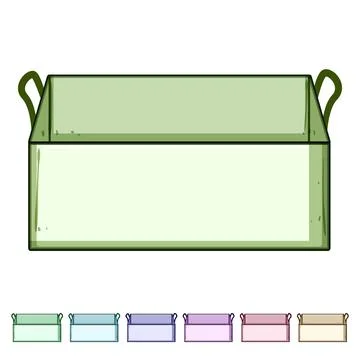 Empty storage box for household organization Stock Illustration