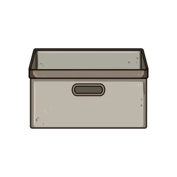 Empty storage box for organization and holding items Stock Illustration