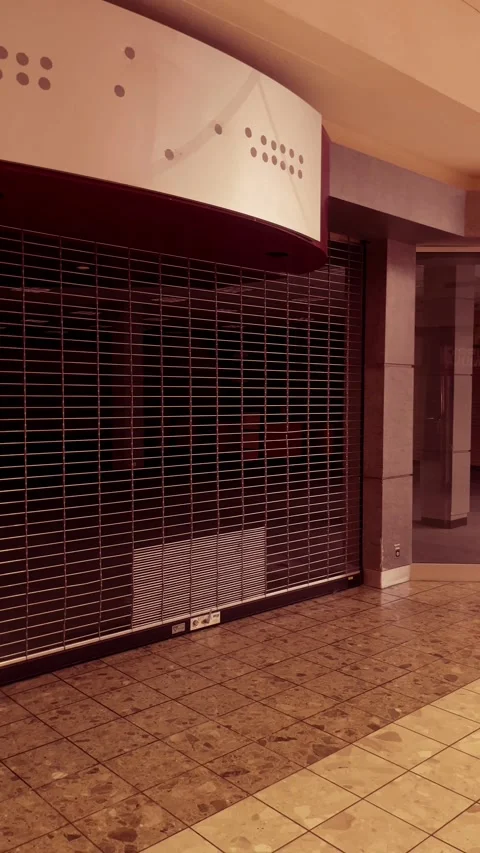 Empty store at dead mall Stock Footage 279523369
