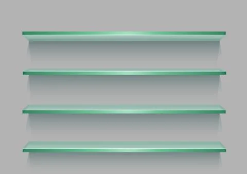 Empty store glass showcase Stock Illustration