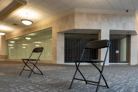 Empty store in shopping mall Stock Photos