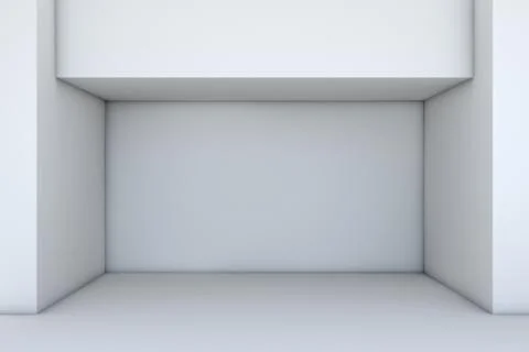 Empty storefront with shadow Stock Illustration