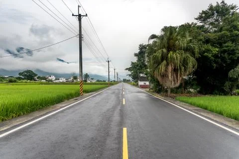 Empty Straight road Stock Photos