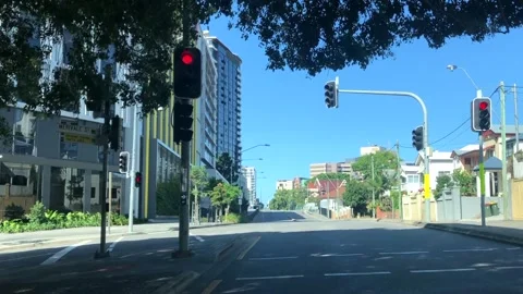 An empty street in Brisbane Stock Footage 138545737
