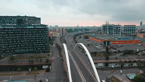 Empty Street in Bucharest due to Covid-19 pandemic outbreak, Bucharest Stock Footage 132279933