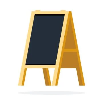 Empty street chalk board vector flat isolated Stock Illustration