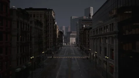 Empty Street Coronavirus Lockdown Stock Footage 285933402