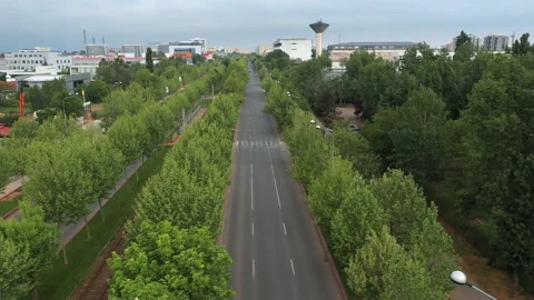 Empty Street due to Coronavirus outbreak, Covid-19, May 3.2020 Bucharest. Stock Footage 132279665