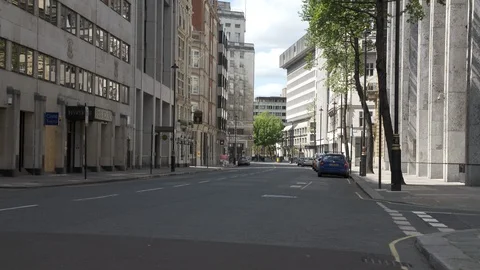 Empty street during Lockdown London Stock Footage 129703771