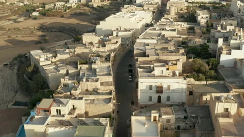 Empty Street going through Small Mediterranean Village in Developing Country Stock Footage 141440780