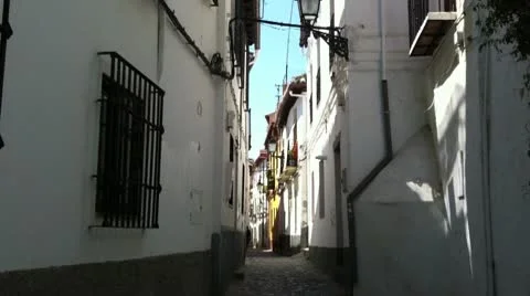 Empty Street in Granada Stock Footage 10729158