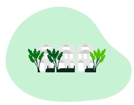 Empty Street Illustration Flat Design Stock Illustration