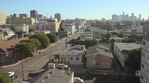 Empty street in Los Angeles Stock Footage