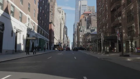 Empty street Midtown Manhattan Stock Footage 265127932