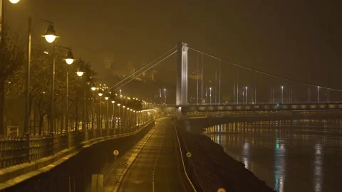 Empty street, no people because of the second wave of covid-19, coronavirus. Stock Footage 144883225