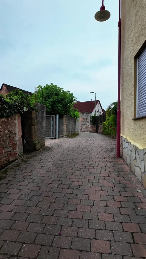 An empty street in a small quiet town Stock Footage 287842047