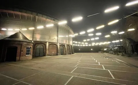 Empty streets in amsterdam during lockdown second wave covid measures Stock Photos