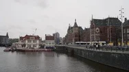Empty Streets Of Amsterdam Without People, Coronavirus Epidemic, City Quarantine Stock Footage