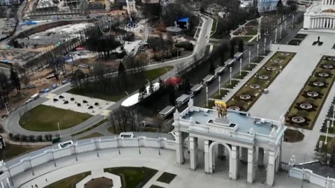 Empty Streets of Big Cities. Self-isolation. Covid 19 Video stock 132131824