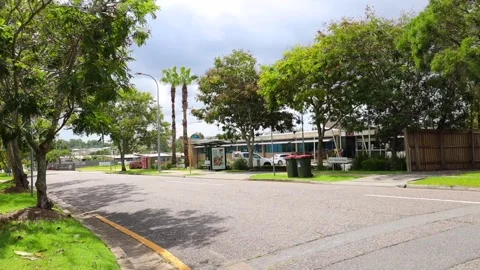 Empty streets in Brisbane Australia during lockdown Stock Footage 151300328