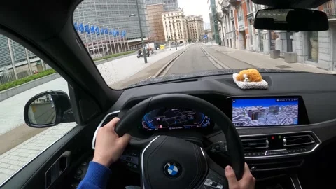 Empty streets in Brussels due to lockdown corona virus pandemic, may 2020 Stock Footage 171867681