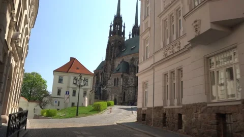 Empty streets of the city of Brno during Coronavirus disease 2019 Stock Footage 146362807