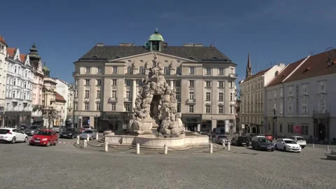 Empty streets of the city of Brno during Coronavirus disease 2019 (Covid-19) Video stock 146363009