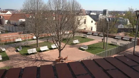 Empty streets of the city of Brno during Coronavirus disease 2019 (Covid-19) Stock Footage 146396311