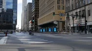 Empty Streets Of Downtown Chicago During The Covid-19 Pandemic Stock Footage