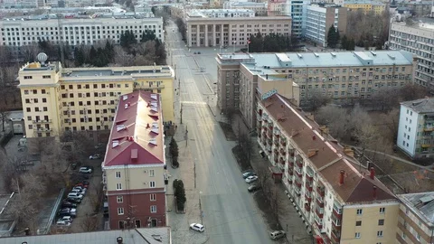 Empty streets during the period of isolation of the population from the virus Stock Footage 127773842
