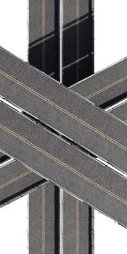 Empty streets isolated on white Stock Illustration