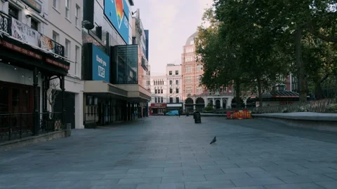 Empty streets in London during lockdown Stock Footage 131066788