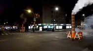 Empty Streets Of Manhattan, New York City. Night Scene With Underground Stock Footage