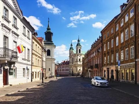 Empty streets of Old Town during pandemic Stock Photos