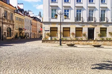 Empty streets of Old Town during pandemic Stock Photos