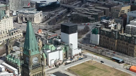 Empty streets of Ottawa during COVID-19 Stock Footage 128607677