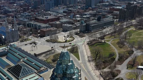 Empty streets of ottawa during COVID-19 crisis pandemic Stock Footage 128766496