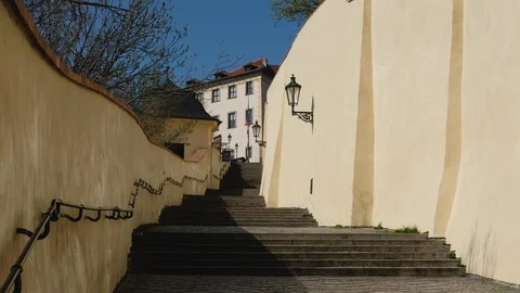 Empty streets of Prague, Czech Republic 動画素材 128125690
