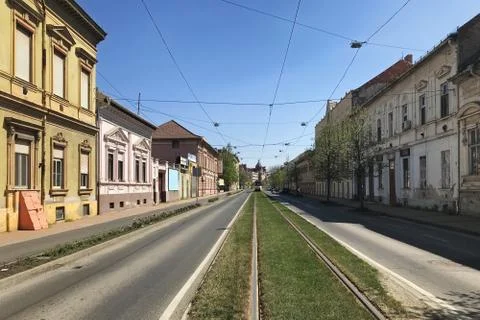 Empty streets of Szeged. Фото
