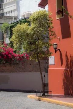 Empty streets. Tango corner in Buenos Aires Stock Photos