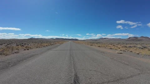 Empty stretch of road in Nevada Stock Footage 284982084