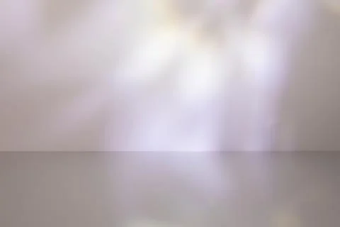 Empty Studio 3d background scene with disco crystal caustic light overlay effect Illustrazione stock