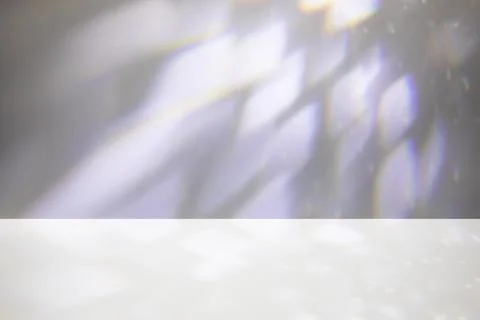 Empty Studio 3d background scene with disco crystal caustic light overlay effect Illustrazione stock