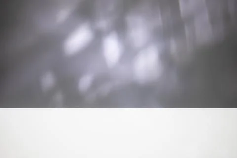 Empty Studio 3d background scene with disco crystal caustic light overlay effect Illustrazione stock